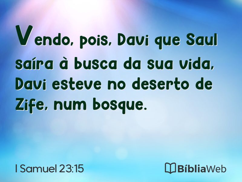 I Samuel 23:15 em imagem para compartilhar