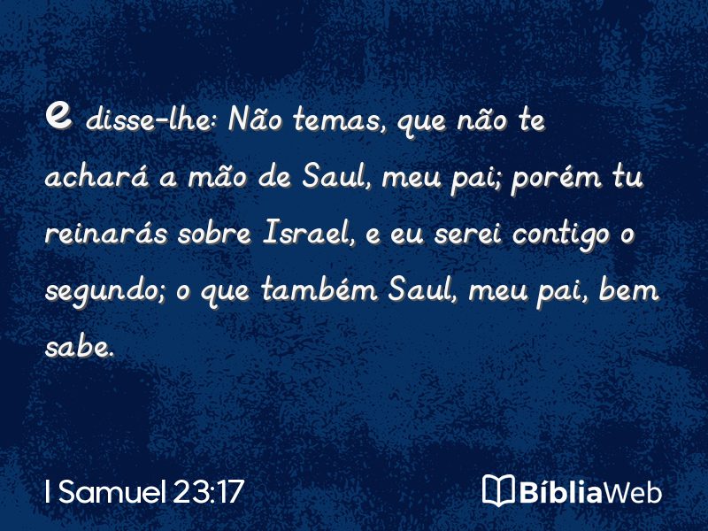 I Samuel 23:17 em imagem para compartilhar