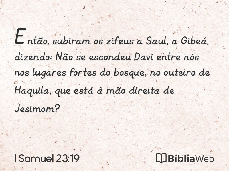 I Samuel 23:19 em imagem para compartilhar