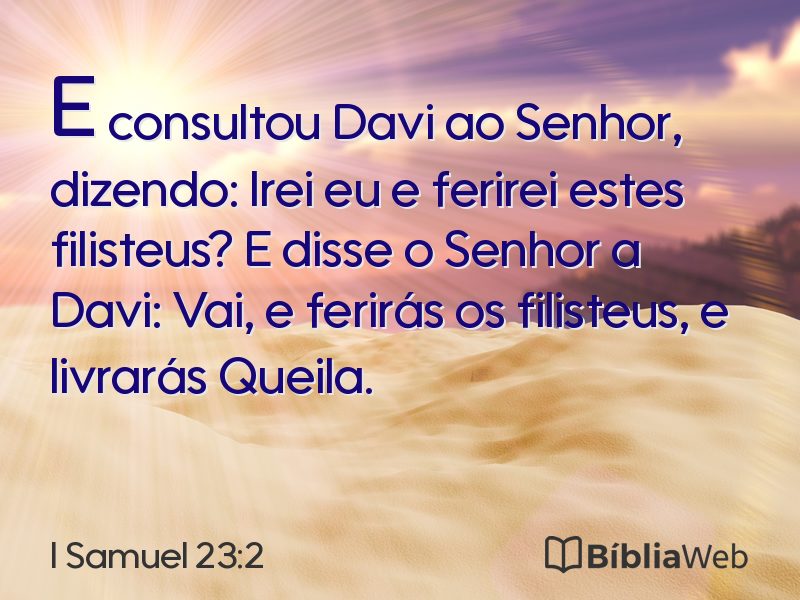 I Samuel 23:2 em imagem para compartilhar