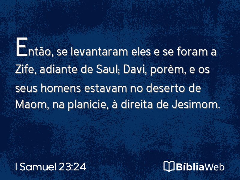 I Samuel 23:24 em imagem para compartilhar