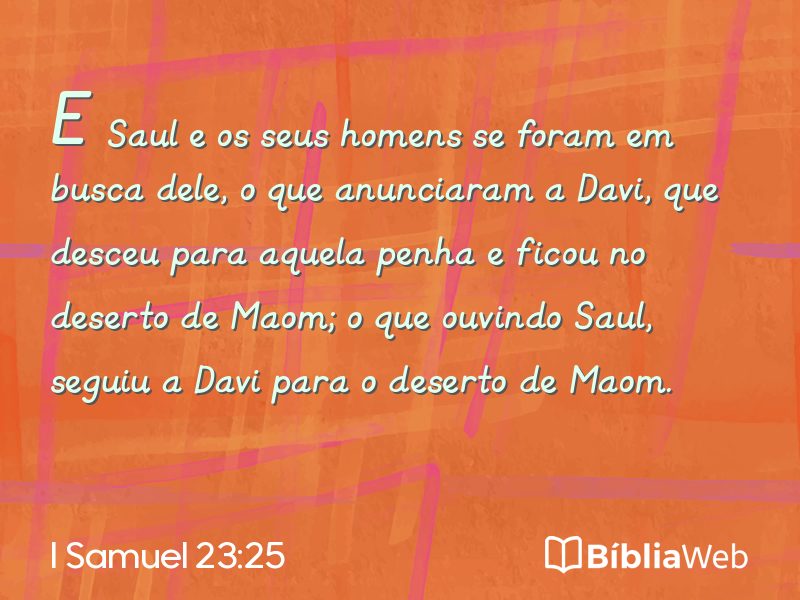 I Samuel 23:25 em imagem para compartilhar