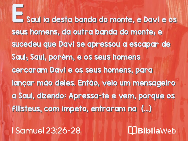 I Samuel 23:26-28 em imagem para compartilhar