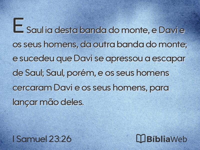 I Samuel 23:26 em imagem para compartilhar