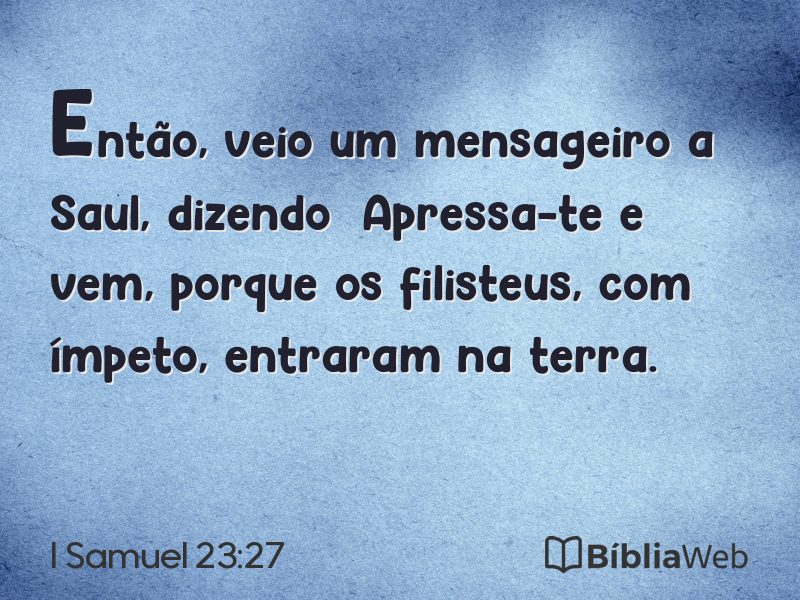 I Samuel 23:27 em imagem para compartilhar