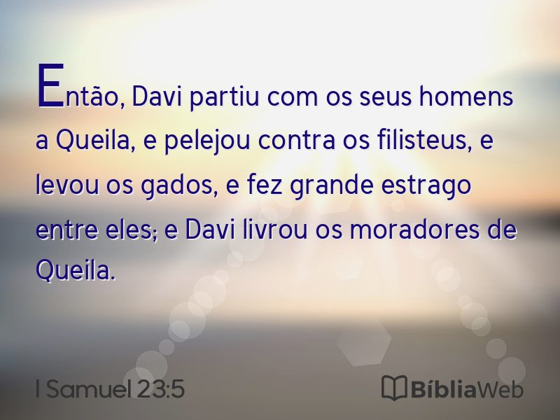I Samuel 23:5 em imagem para compartilhar