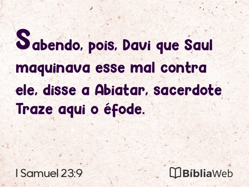 I Samuel 23:9 em imagem para compartilhar