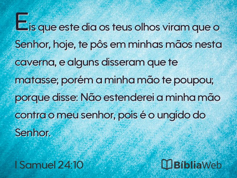 I Samuel 24:10 em imagem para compartilhar
