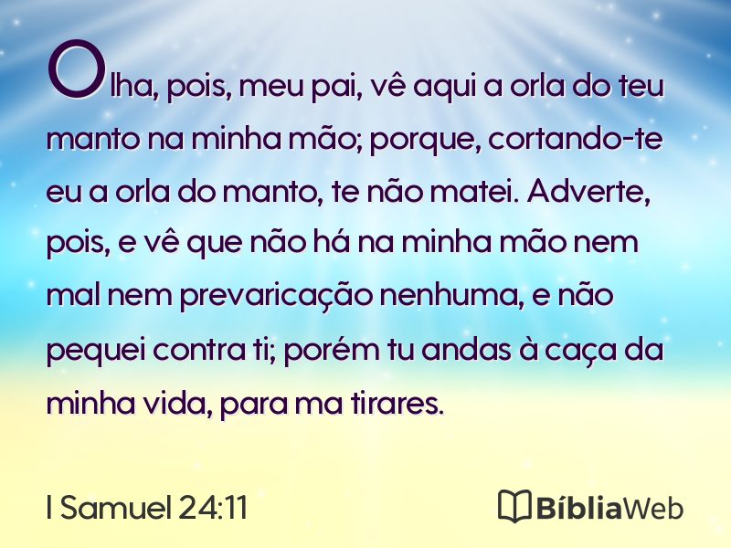 I Samuel 24:11 em imagem para compartilhar