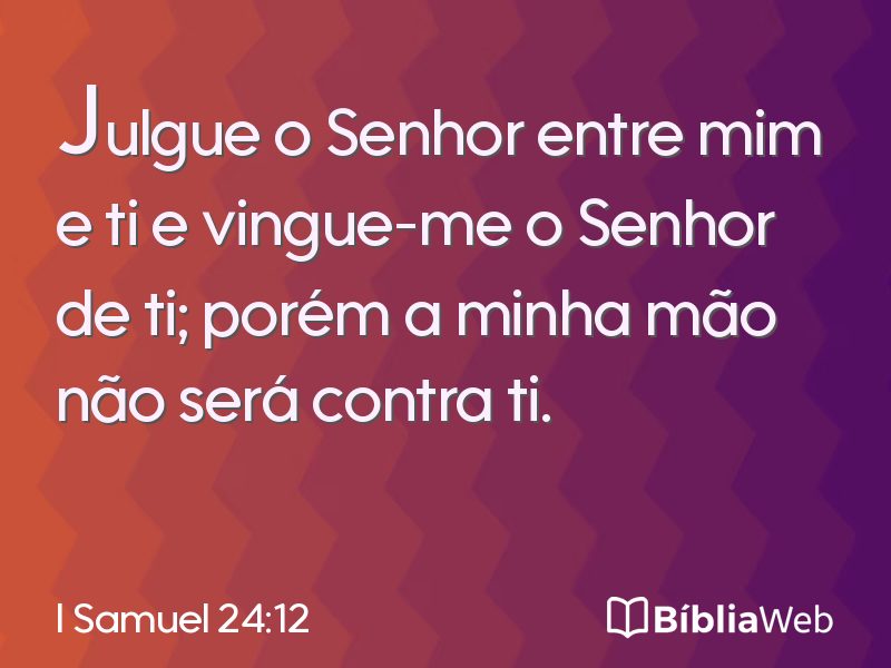 I Samuel 24:12 em imagem para compartilhar