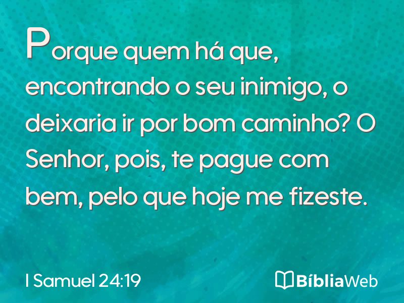 I Samuel 24:19 em imagem para compartilhar