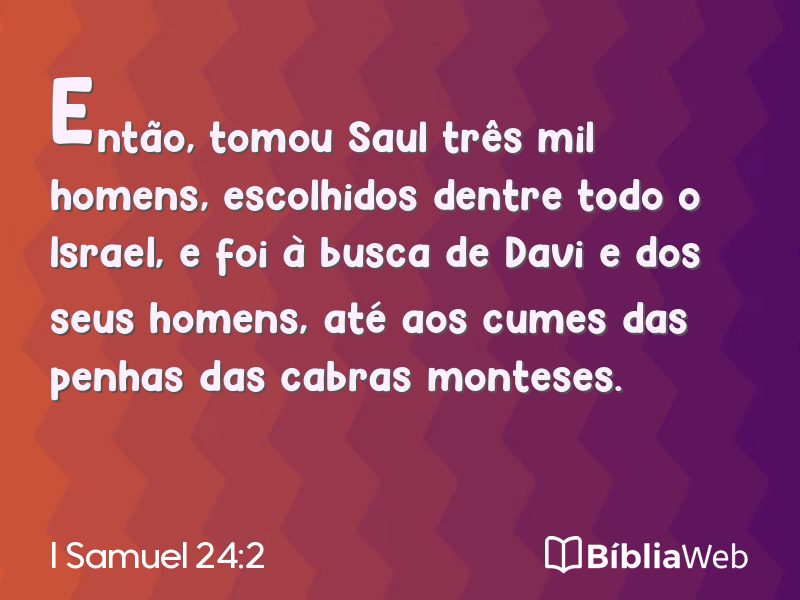 I Samuel 24:2 em imagem para compartilhar