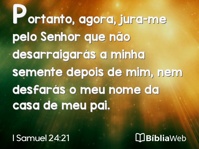 I Samuel 24:21 em imagem para compartilhar