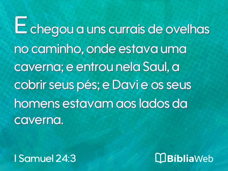 I Samuel 24:3 em imagem para compartilhar