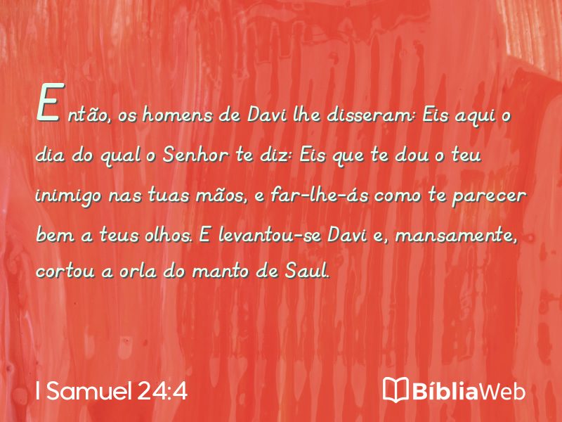 I Samuel 24:4 em imagem para compartilhar