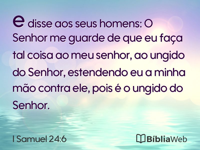 I Samuel 24:6 em imagem para compartilhar