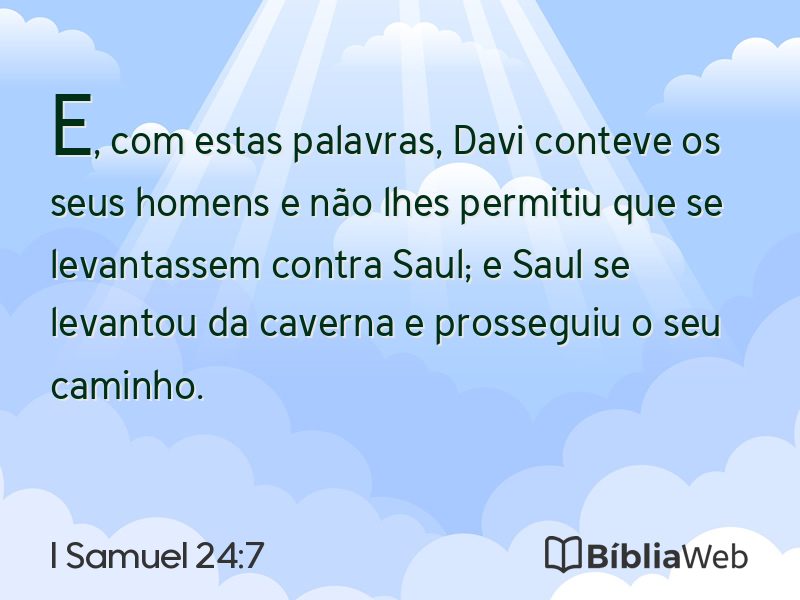 I Samuel 24:7 em imagem para compartilhar