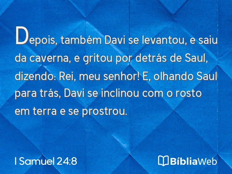 I Samuel 24:8 em imagem para compartilhar
