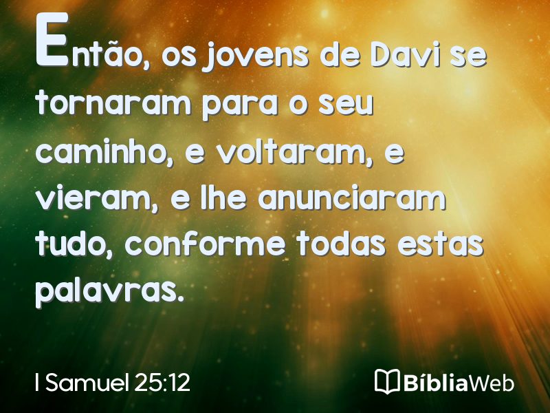 I Samuel 25:12 em imagem para compartilhar