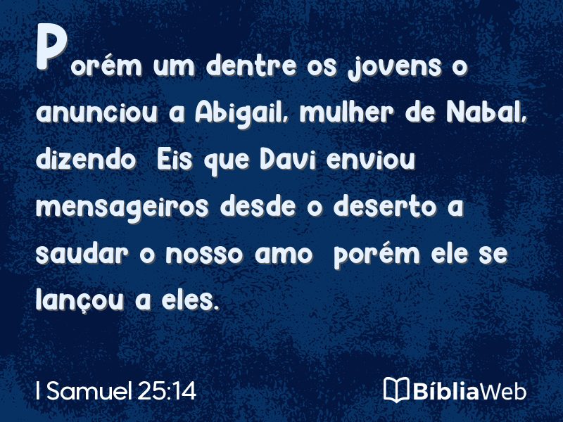 I Samuel 25:14 em imagem para compartilhar