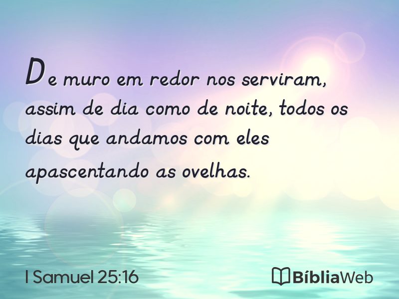 I Samuel 25:16 em imagem para compartilhar