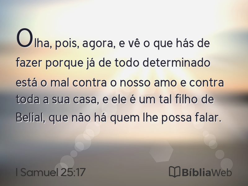 I Samuel 25:17 em imagem para compartilhar