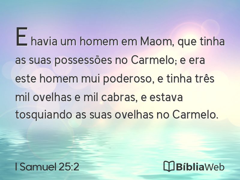 I Samuel 25:2 em imagem para compartilhar
