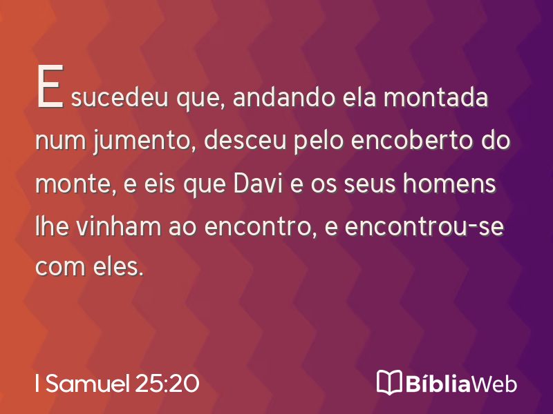 I Samuel 25:20 em imagem para compartilhar