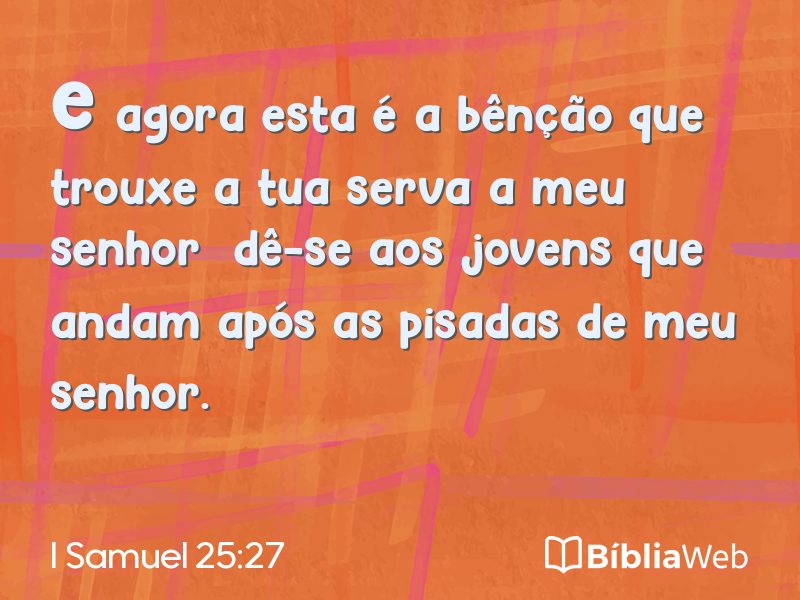 I Samuel 25:27 em imagem para compartilhar