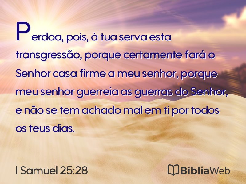 I Samuel 25:28 em imagem para compartilhar