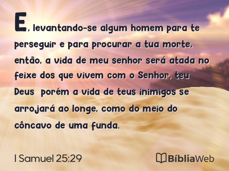 I Samuel 25:29 em imagem para compartilhar