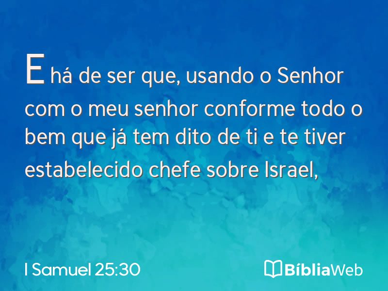 I Samuel 25:30 em imagem para compartilhar