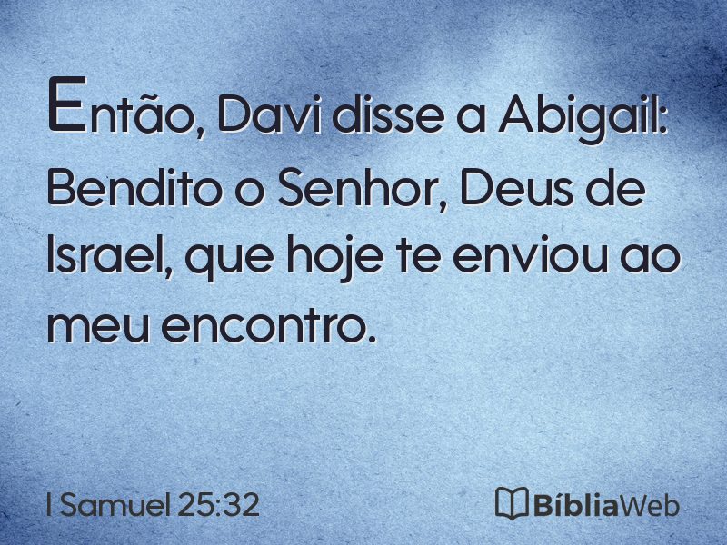 I Samuel 25:32 em imagem para compartilhar