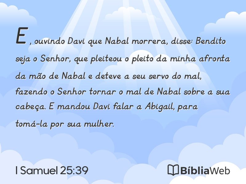 I Samuel 25:39 em imagem para compartilhar
