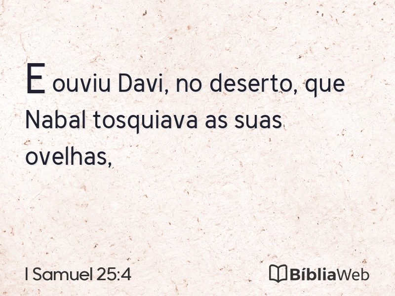 I Samuel 25:4 em imagem para compartilhar
