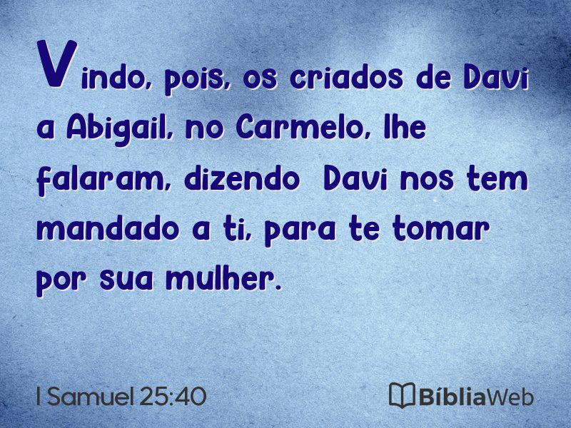 I Samuel 25:40 em imagem para compartilhar