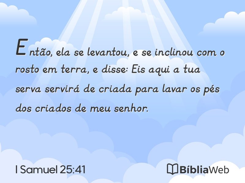 I Samuel 25:41 em imagem para compartilhar
