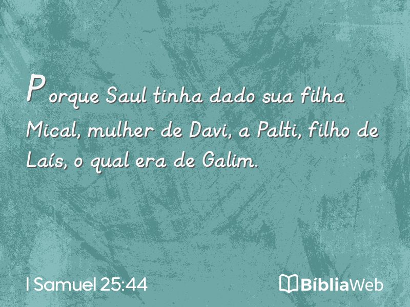 I Samuel 25:44 em imagem para compartilhar