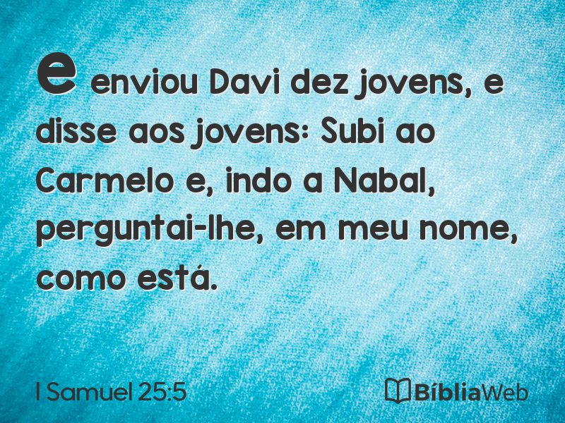 I Samuel 25:5 em imagem para compartilhar