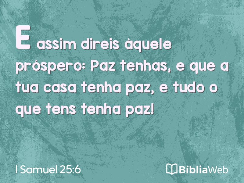 I Samuel 25:6 em imagem para compartilhar
