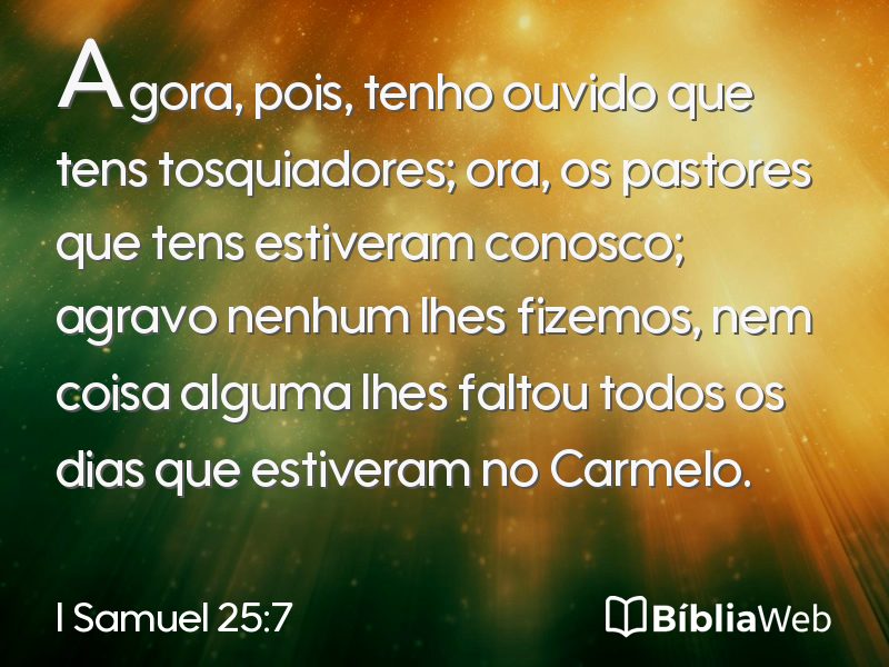 I Samuel 25:7 em imagem para compartilhar