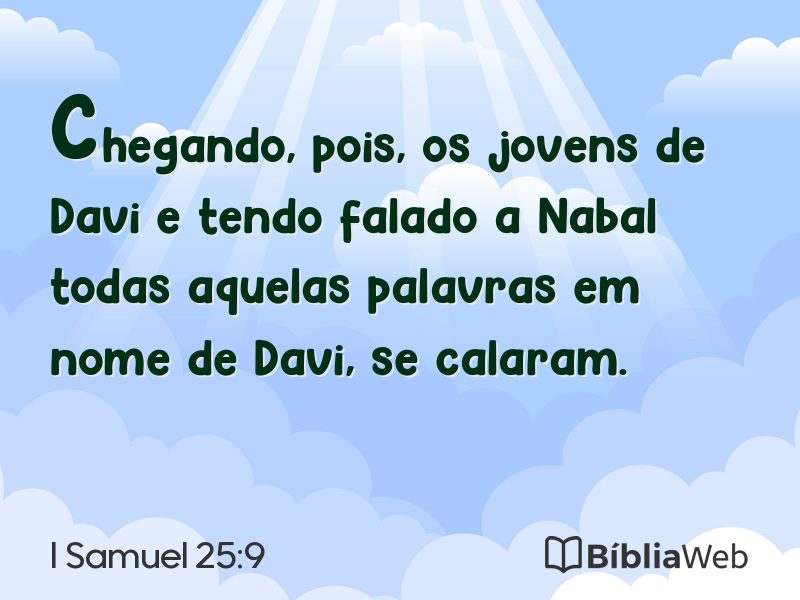 I Samuel 25:9 em imagem para compartilhar