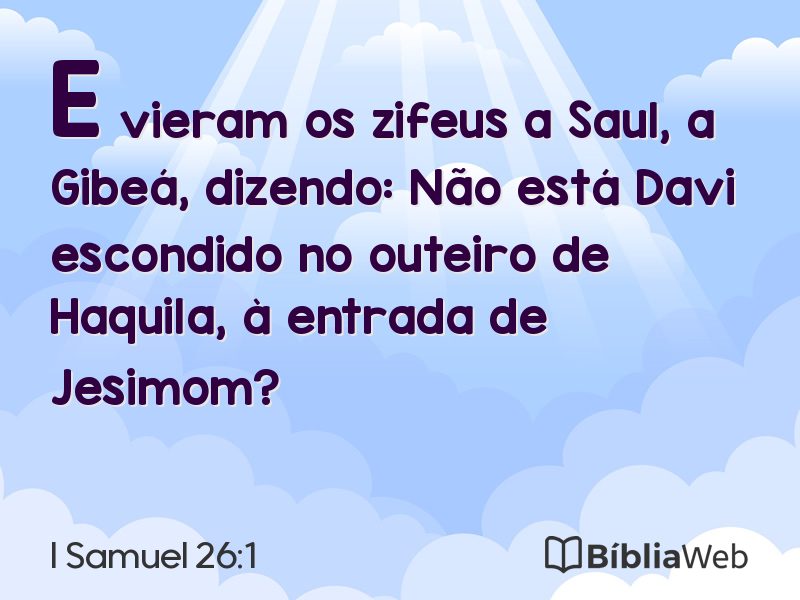 I Samuel 26:1 em imagem para compartilhar