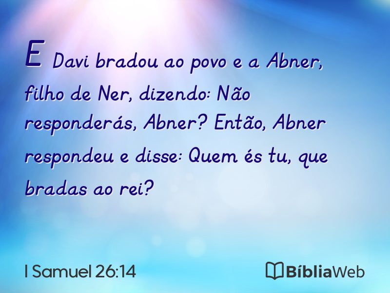 I Samuel 26:14 em imagem para compartilhar