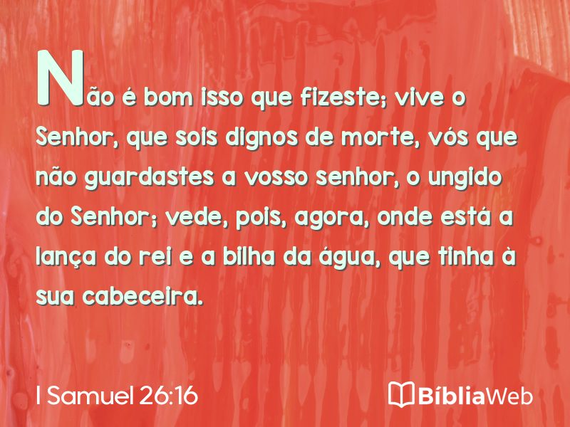 I Samuel 26:16 em imagem para compartilhar