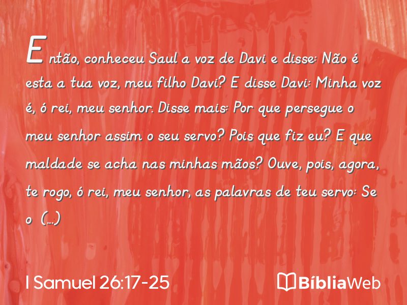 I Samuel 26:17-25 em imagem para compartilhar