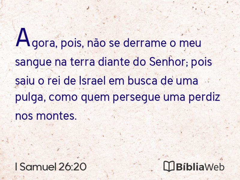 I Samuel 26:20 em imagem para compartilhar