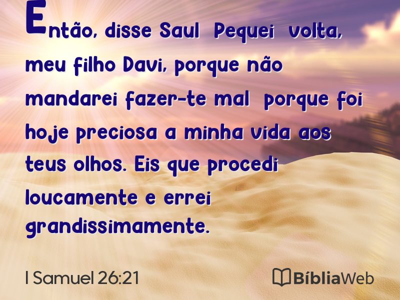 I Samuel 26:21 em imagem para compartilhar