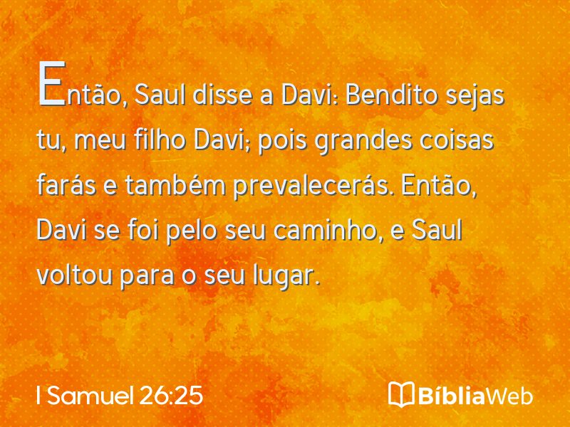 I Samuel 26:25 em imagem para compartilhar