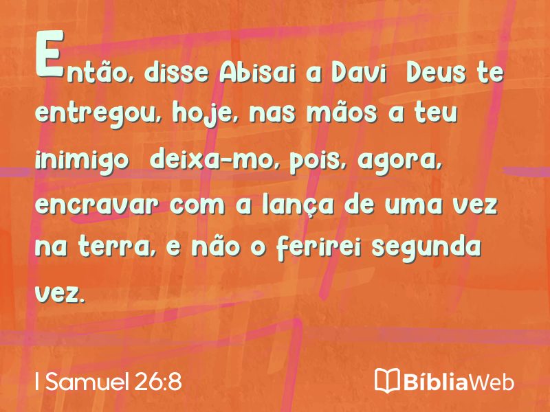 I Samuel 26:8 em imagem para compartilhar